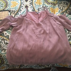 Top, peep shoulder blouse